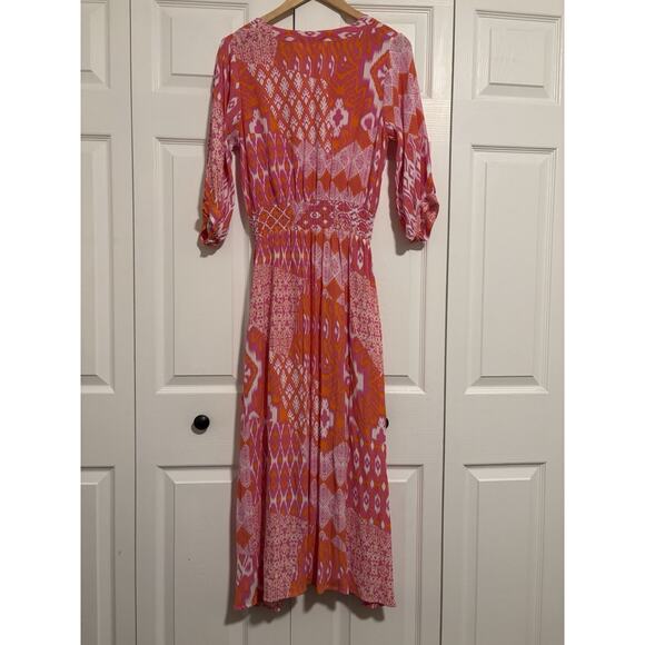 Women’s Walker & Wade Kelsey Flamingo Pink Printed Dress Size Small - Picture 8 of 12